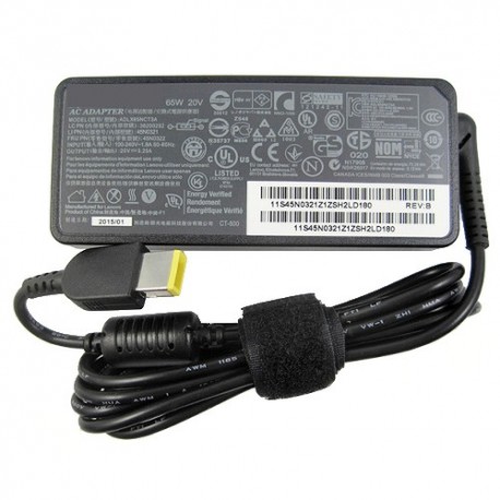 Lenovo 65W AC Adapter Charger 20V-3.25A with Slim USB Tip-Yellow